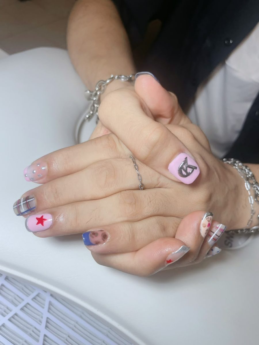 His and hers hand-painted nail art by Kim's Studio Lahore